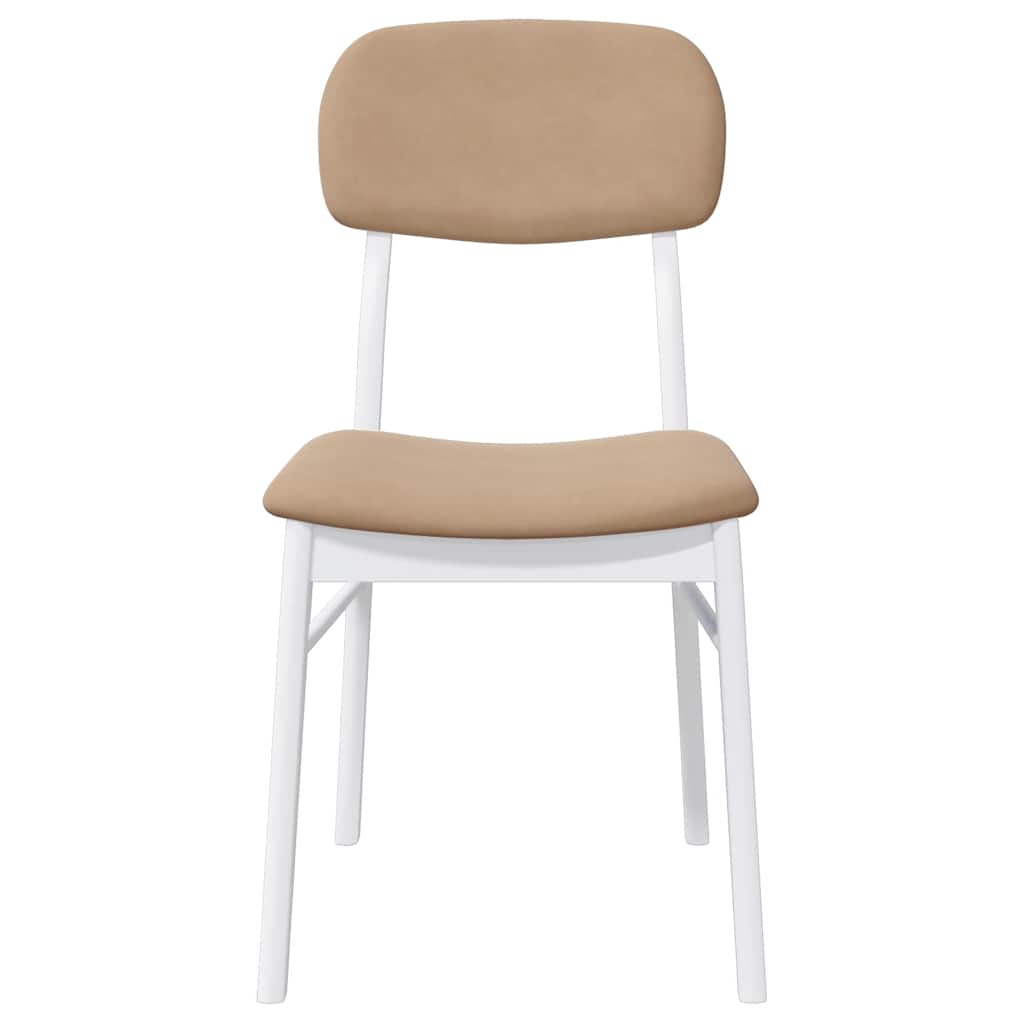 Eetkamerstoelen met kussens 2 st massief hout rubber wit is nu te koop bij PeponiXL, paradijselijk wonen!