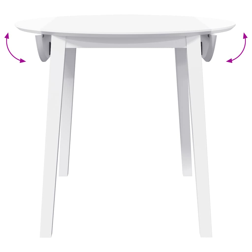 Eettafel massief hout wit rubber is nu te koop bij PeponiXL, paradijselijk wonen!