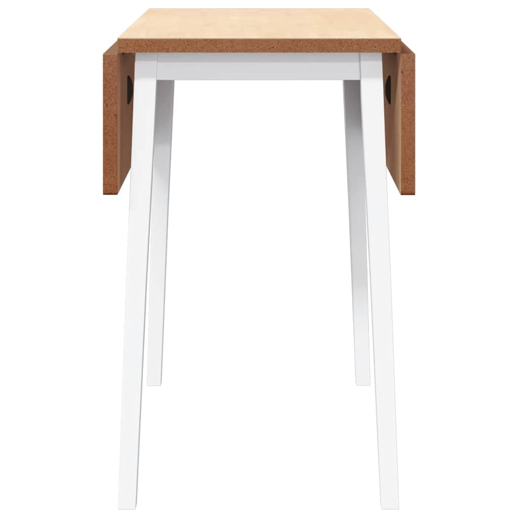 Eettafel massief hout wit rubber is nu te koop bij PeponiXL, paradijselijk wonen!