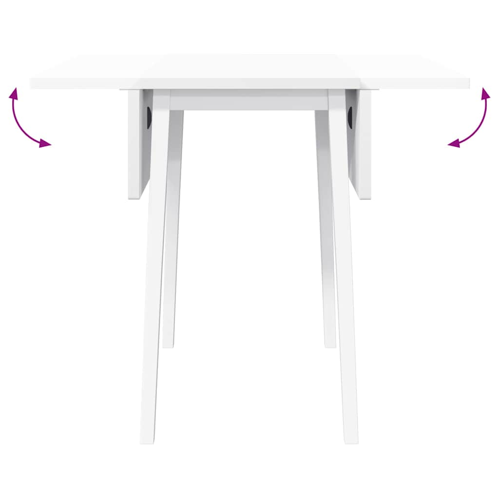 Eettafel massief hout wit rubber is nu te koop bij PeponiXL, paradijselijk wonen!