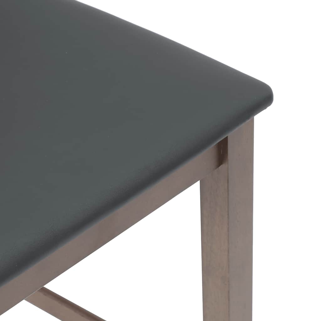 Barkrukken met kussens 2 st massief hout rubber bruin is nu te koop bij PeponiXL, paradijselijk wonen!