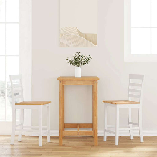 Barkrukken 2 st massief hout rubber wit is nu te koop bij PeponiXL, paradijselijk wonen!