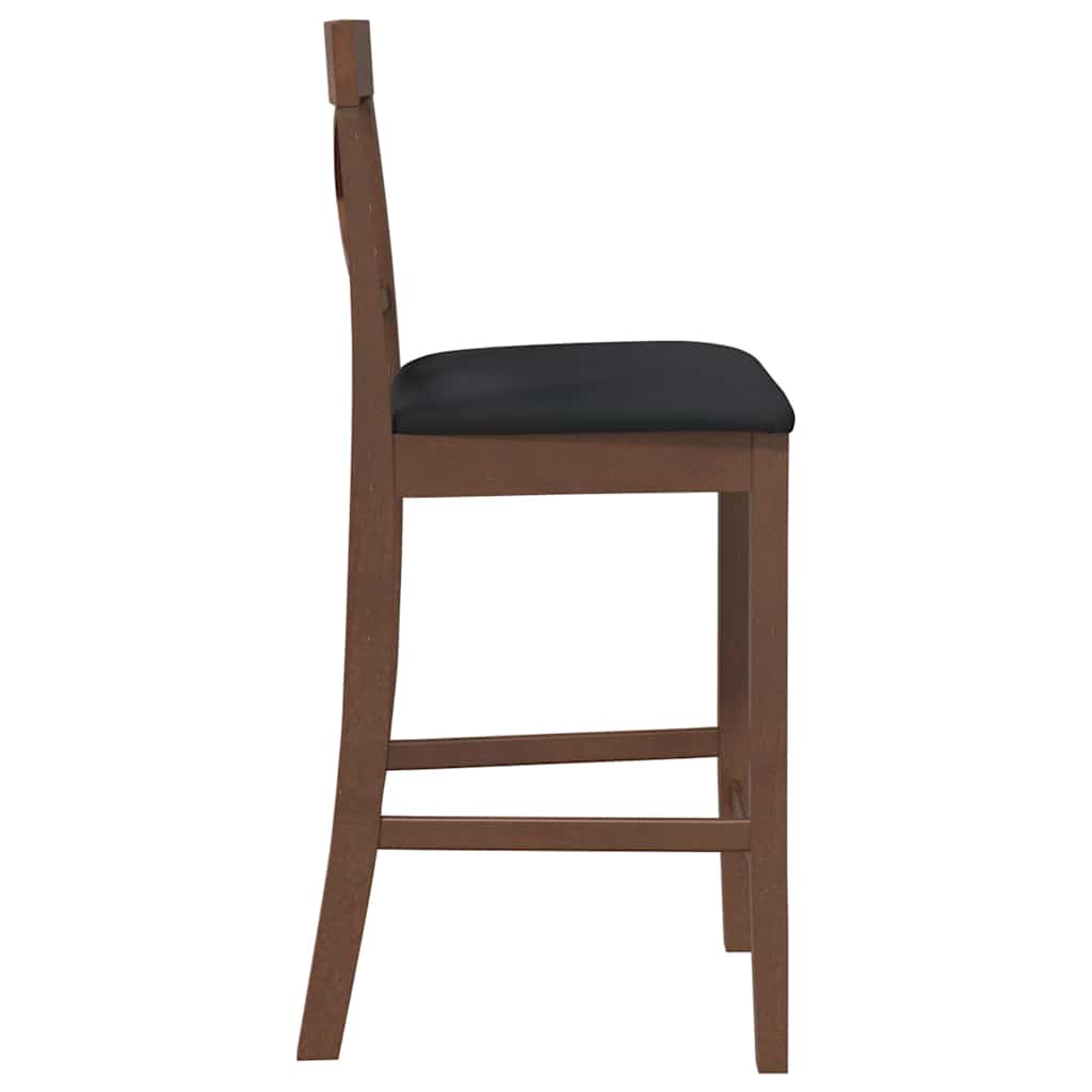 Barkrukken met kussens 2 stuks Bruin massief hout rubber is nu te koop bij PeponiXL, paradijselijk wonen!