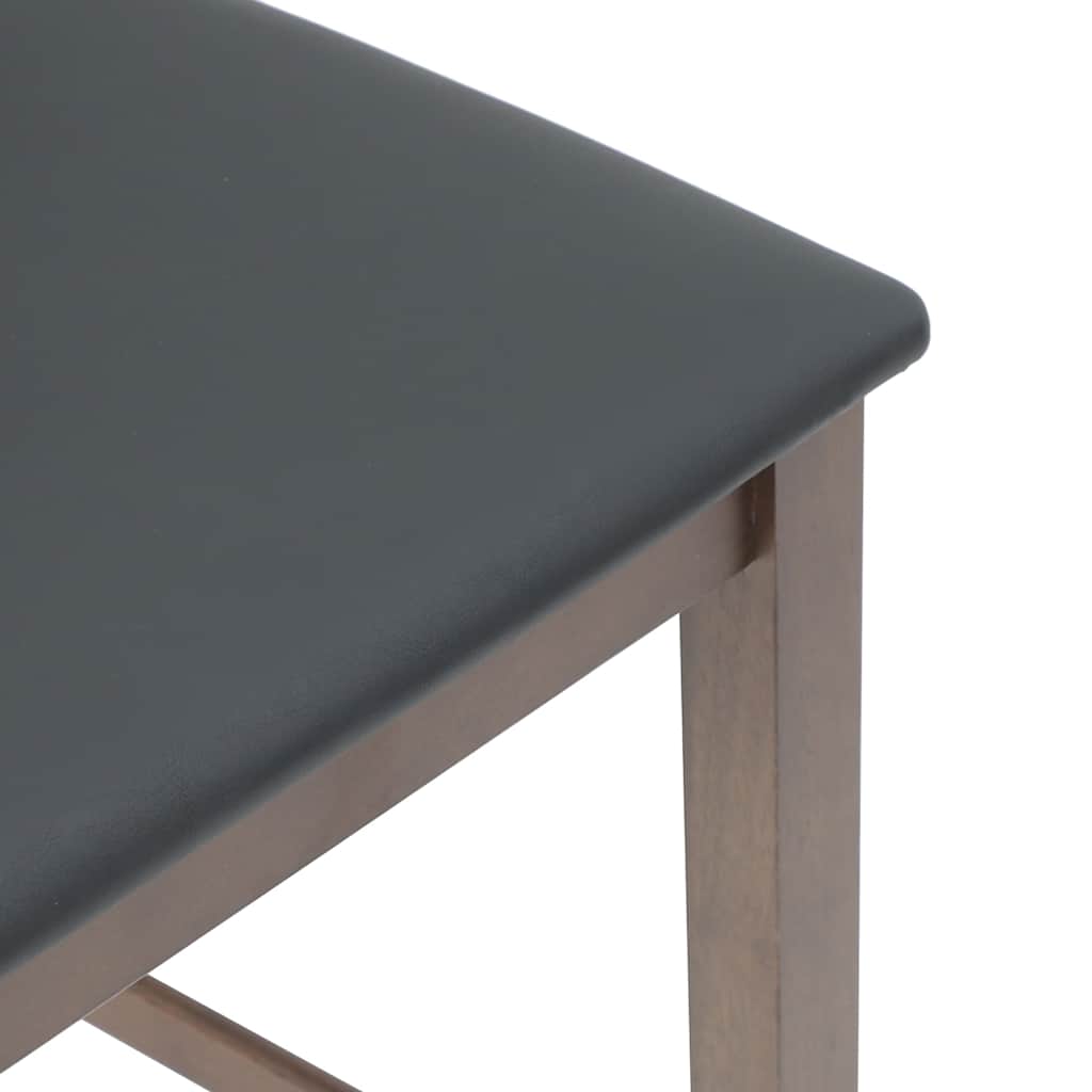 Barkrukken met kussens 2 stuks Bruin massief hout rubber is nu te koop bij PeponiXL, paradijselijk wonen!
