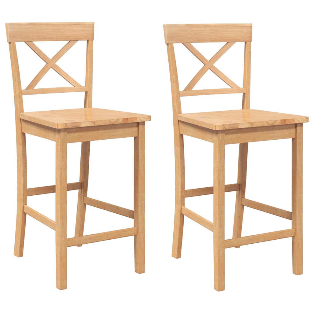 Barkrukken 2 stuks natuurlijk massief hout rubber is nu te koop bij PeponiXL, paradijselijk wonen!