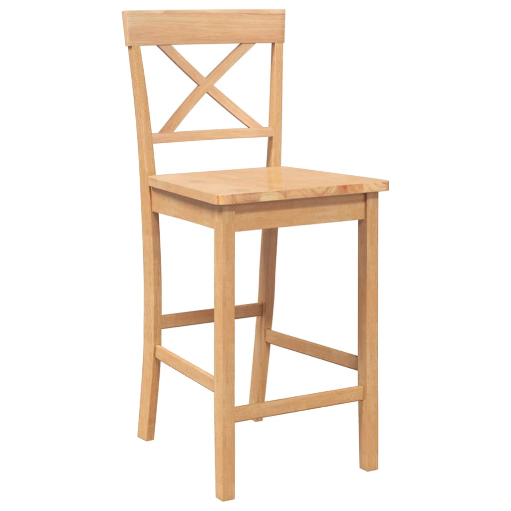 Barkrukken 2 stuks natuurlijk massief hout rubber is nu te koop bij PeponiXL, paradijselijk wonen!