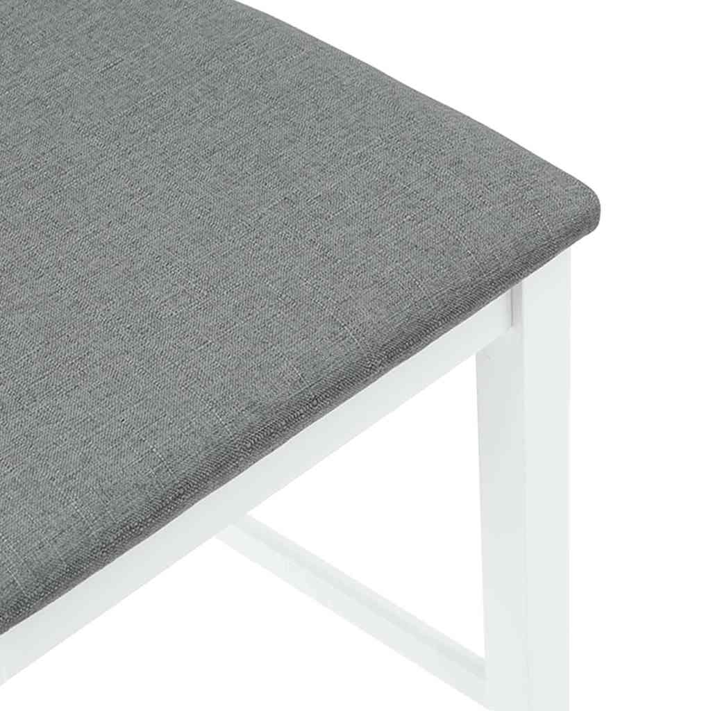 Barkrukken met kussens 2 stuks wit massief hout rubber is nu te koop bij PeponiXL, paradijselijk wonen!