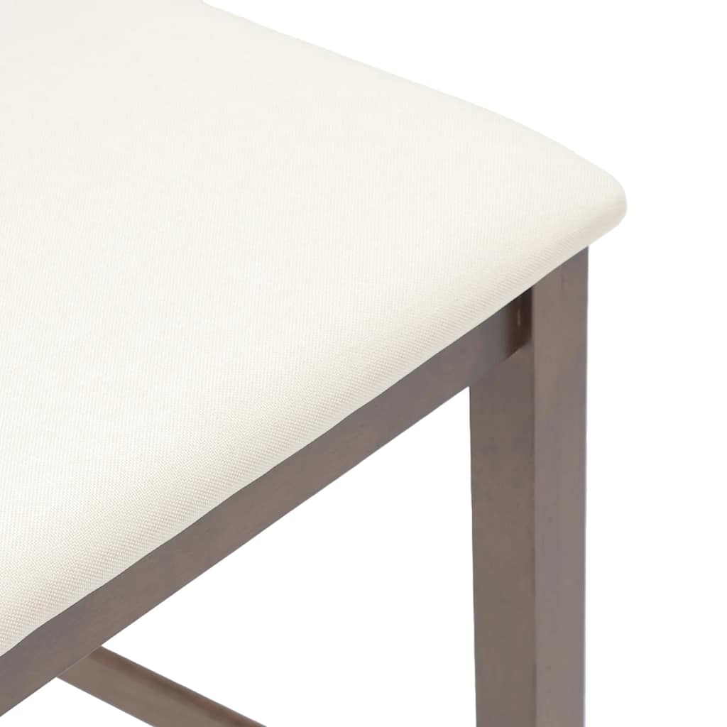 Barkrukken met kussens 2 st massief hout rubber bruin is nu te koop bij PeponiXL, paradijselijk wonen!