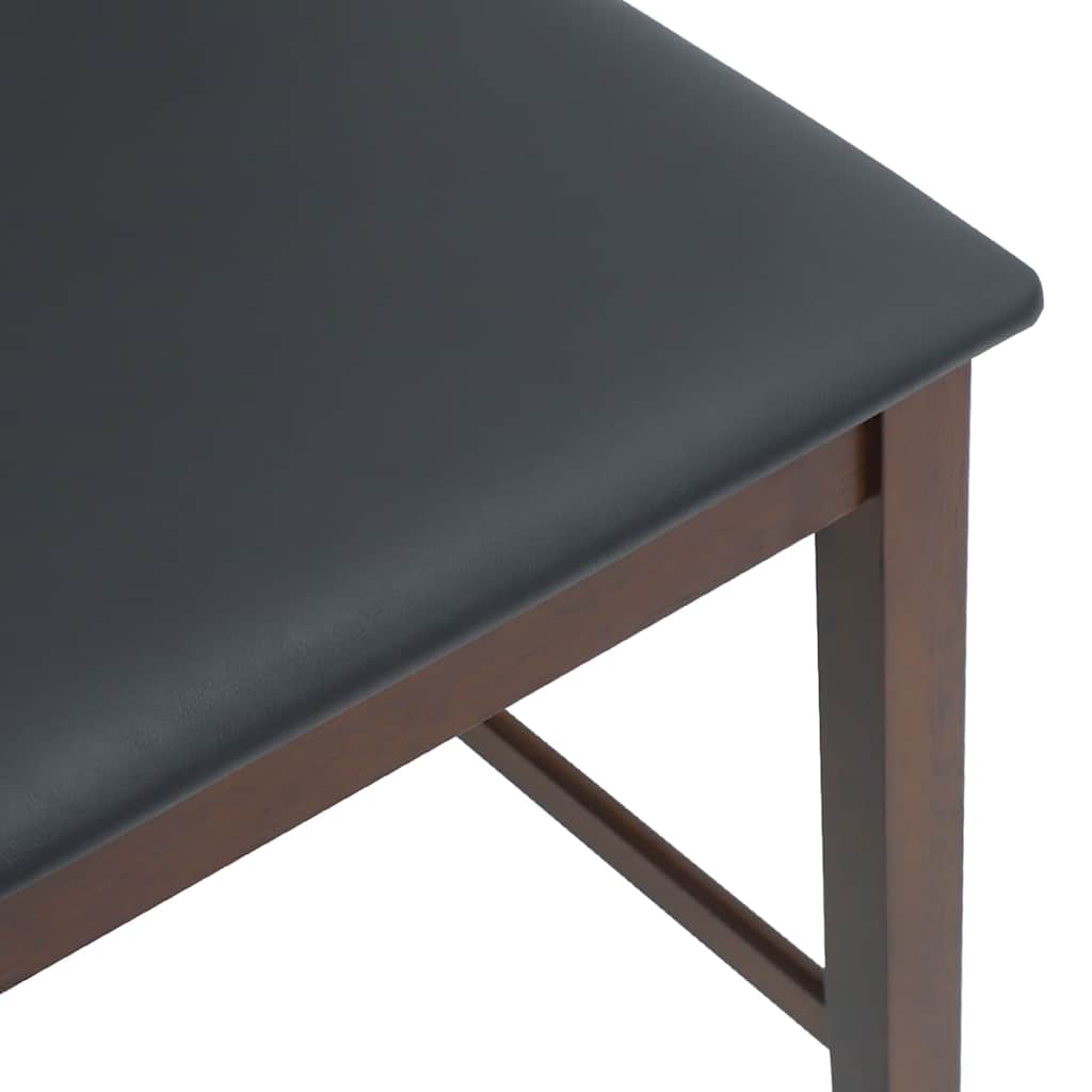 Barkrukken met kussens 2 st massief hout rubber bruin is nu te koop bij PeponiXL, paradijselijk wonen!