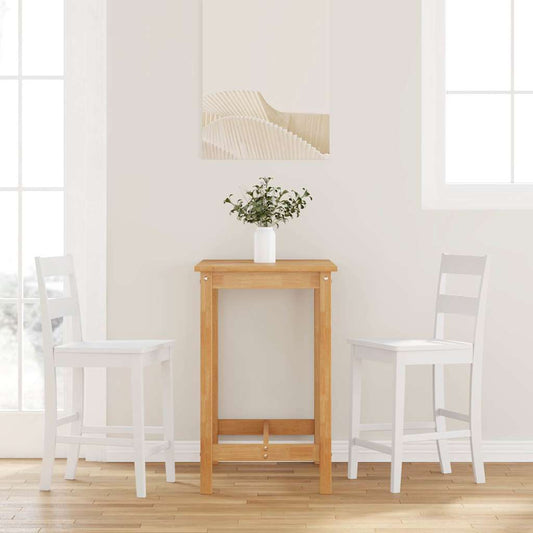 Barkrukken 2 st massief hout rubber wit is nu te koop bij PeponiXL, paradijselijk wonen!