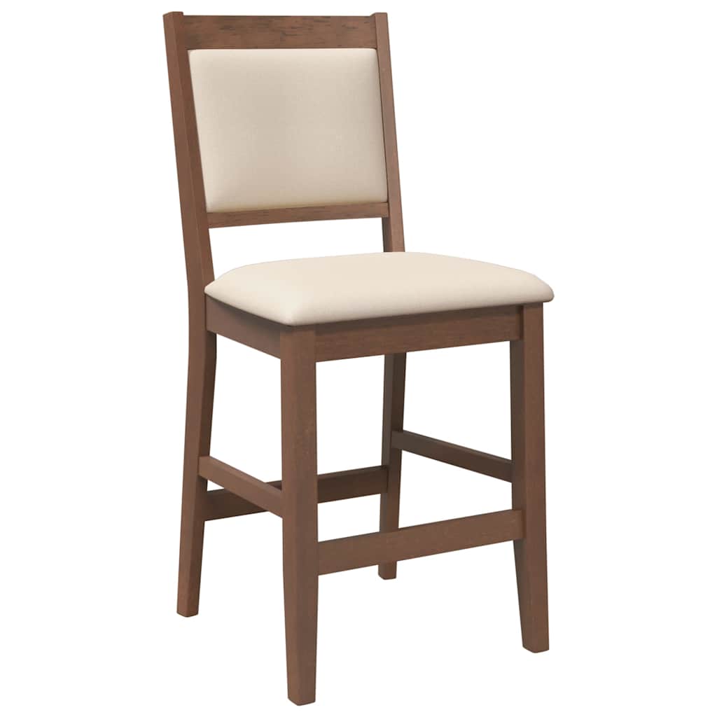 Barkrukken met kussens 2 stuks Bruin massief hout rubber is nu te koop bij PeponiXL, paradijselijk wonen!