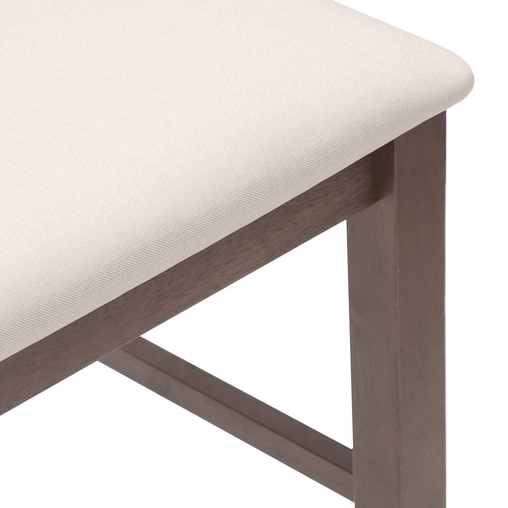 Barkrukken met kussens 2 stuks Bruin massief hout rubber is nu te koop bij PeponiXL, paradijselijk wonen!