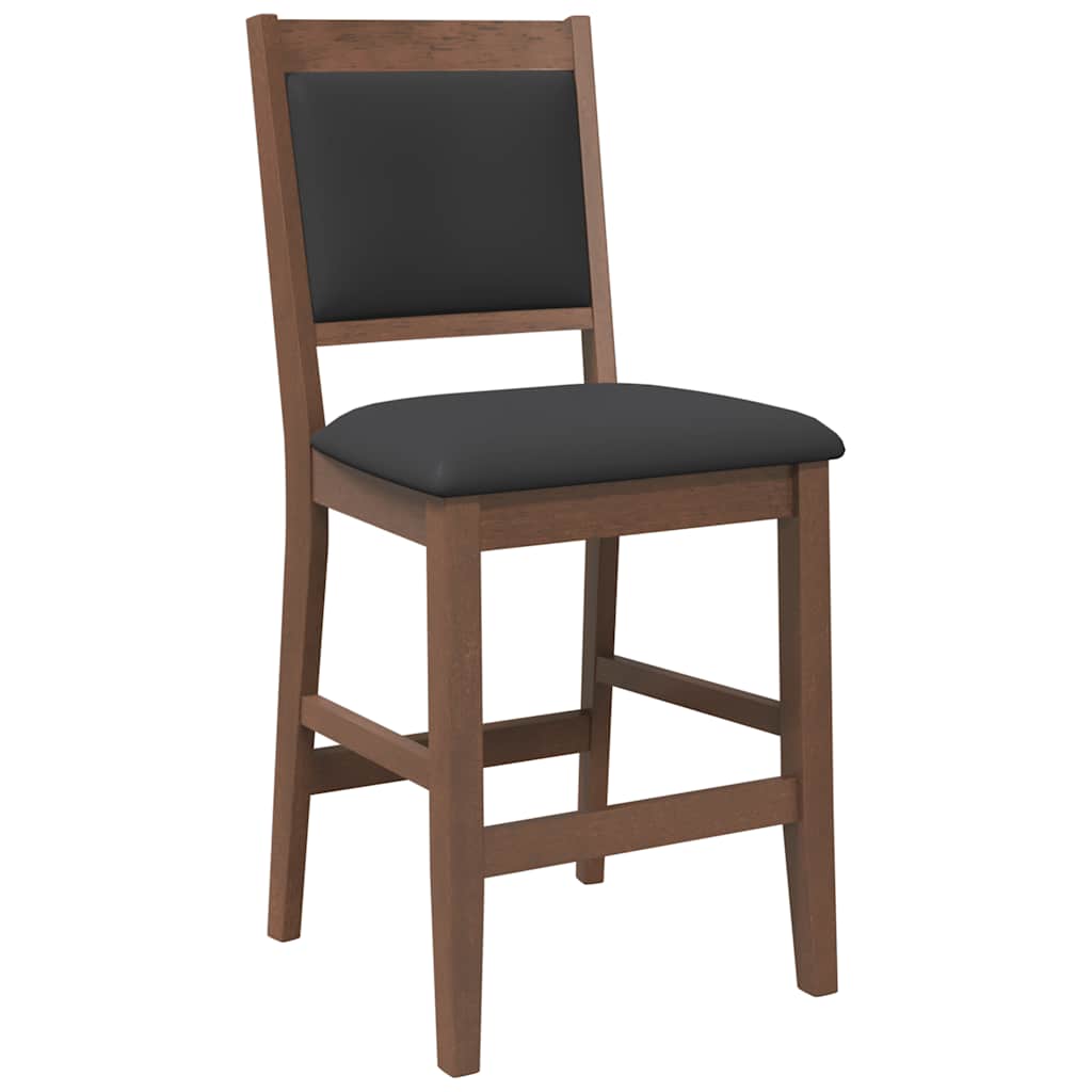 Barkrukken met kussens 2 stuks Bruin massief hout rubber is nu te koop bij PeponiXL, paradijselijk wonen!