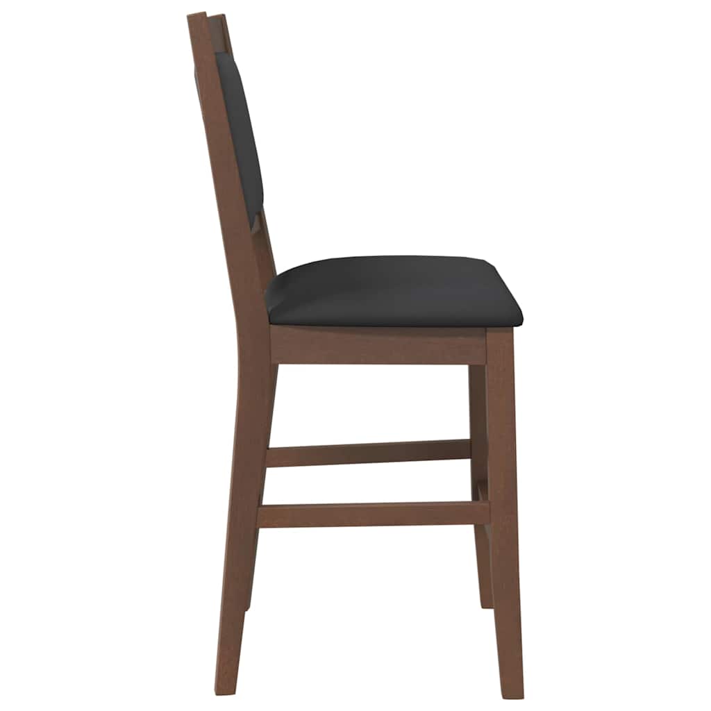 Barkrukken met kussens 2 stuks Bruin massief hout rubber is nu te koop bij PeponiXL, paradijselijk wonen!