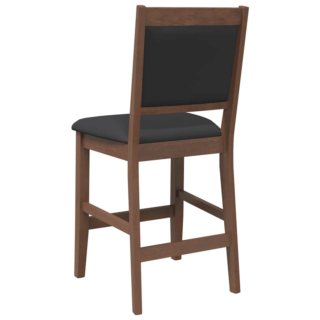 Barkrukken met kussens 2 stuks Bruin massief hout rubber is nu te koop bij PeponiXL, paradijselijk wonen!