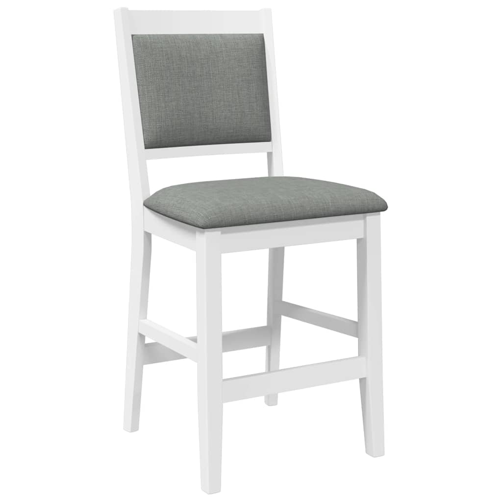 Barkrukken met kussens 2 stuks wit massief hout rubber is nu te koop bij PeponiXL, paradijselijk wonen!