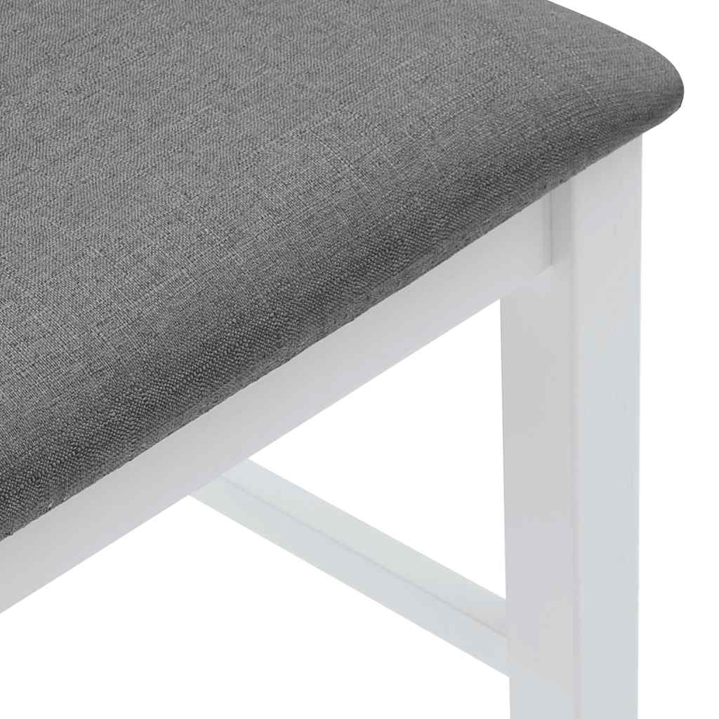 Barkrukken met kussens 2 stuks wit massief hout rubber is nu te koop bij PeponiXL, paradijselijk wonen!