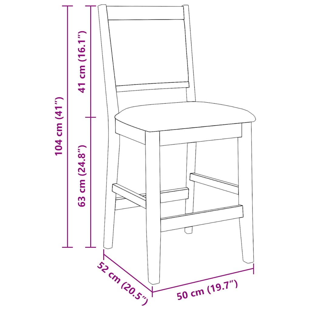 Barkrukken met kussens 2 stuks wit massief hout rubber is nu te koop bij PeponiXL, paradijselijk wonen!