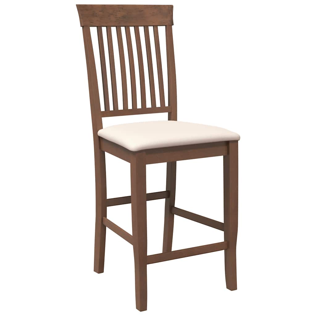 Barkrukken met kussens 2 stuks Bruin massief hout rubber is nu te koop bij PeponiXL, paradijselijk wonen!