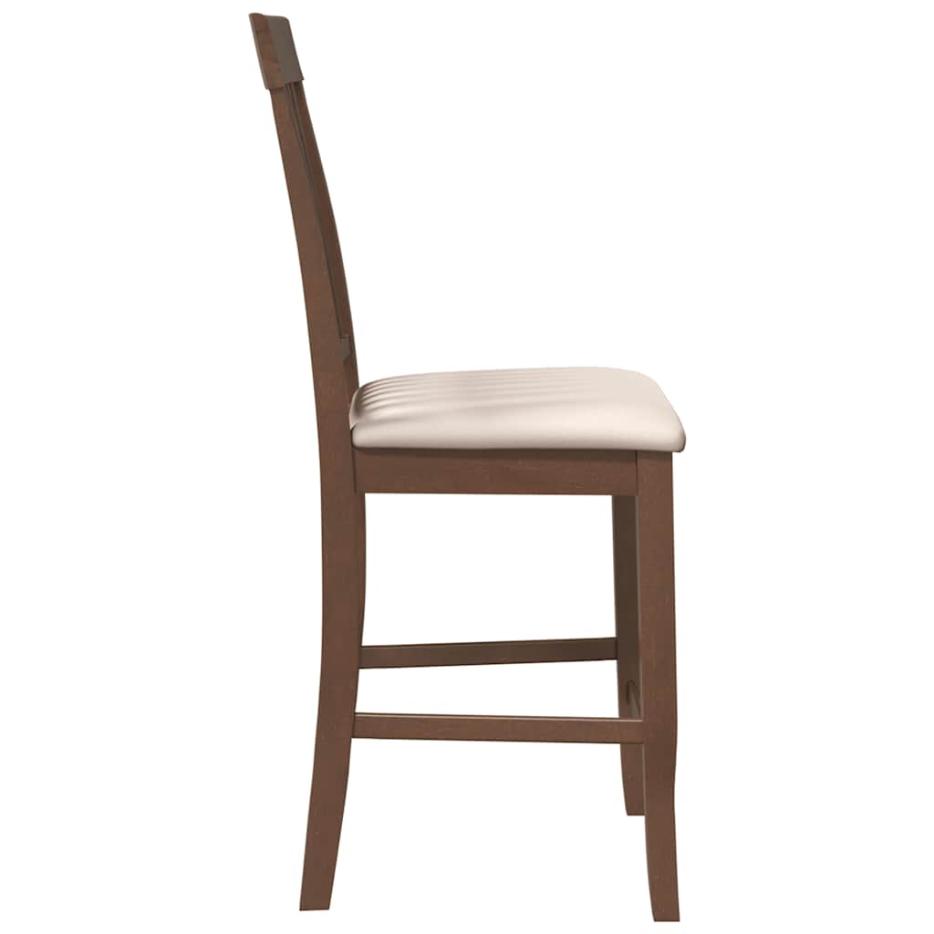 Barkrukken met kussens 2 stuks Bruin massief hout rubber is nu te koop bij PeponiXL, paradijselijk wonen!