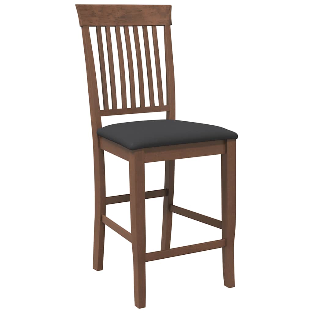Barkrukken met kussens 2 stuks Bruin massief hout rubber is nu te koop bij PeponiXL, paradijselijk wonen!