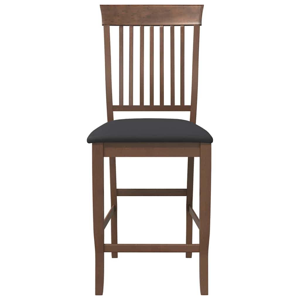Barkrukken met kussens 2 stuks Bruin massief hout rubber is nu te koop bij PeponiXL, paradijselijk wonen!