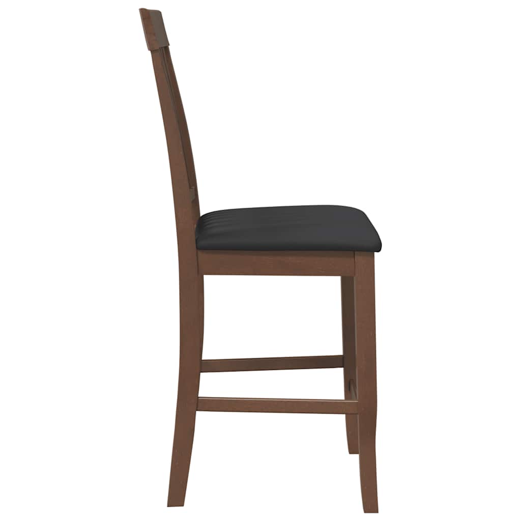 Barkrukken met kussens 2 stuks Bruin massief hout rubber is nu te koop bij PeponiXL, paradijselijk wonen!