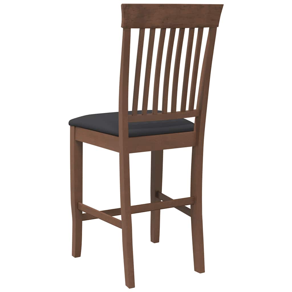 Barkrukken met kussens 2 stuks Bruin massief hout rubber is nu te koop bij PeponiXL, paradijselijk wonen!
