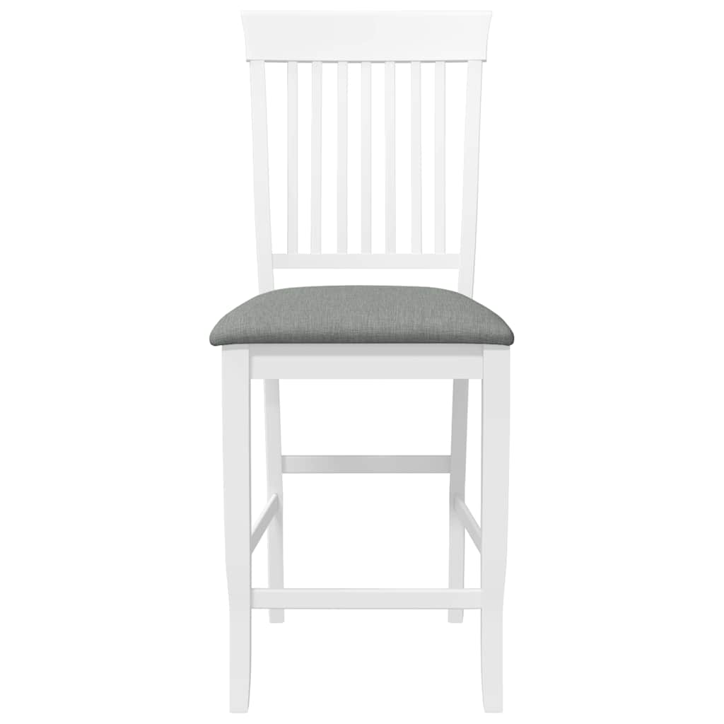 Barkrukken met kussens 2 stuks wit massief hout rubber is nu te koop bij PeponiXL, paradijselijk wonen!