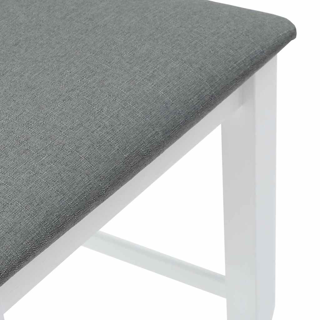 Barkrukken met kussens 2 stuks wit massief hout rubber is nu te koop bij PeponiXL, paradijselijk wonen!