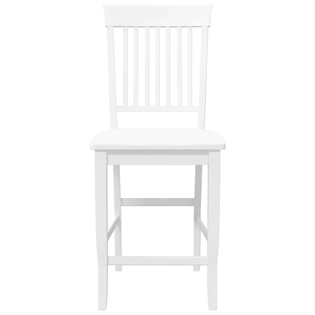 Barkrukken 2 stuks Wit Massief Hout Rubber is nu te koop bij PeponiXL, paradijselijk wonen!