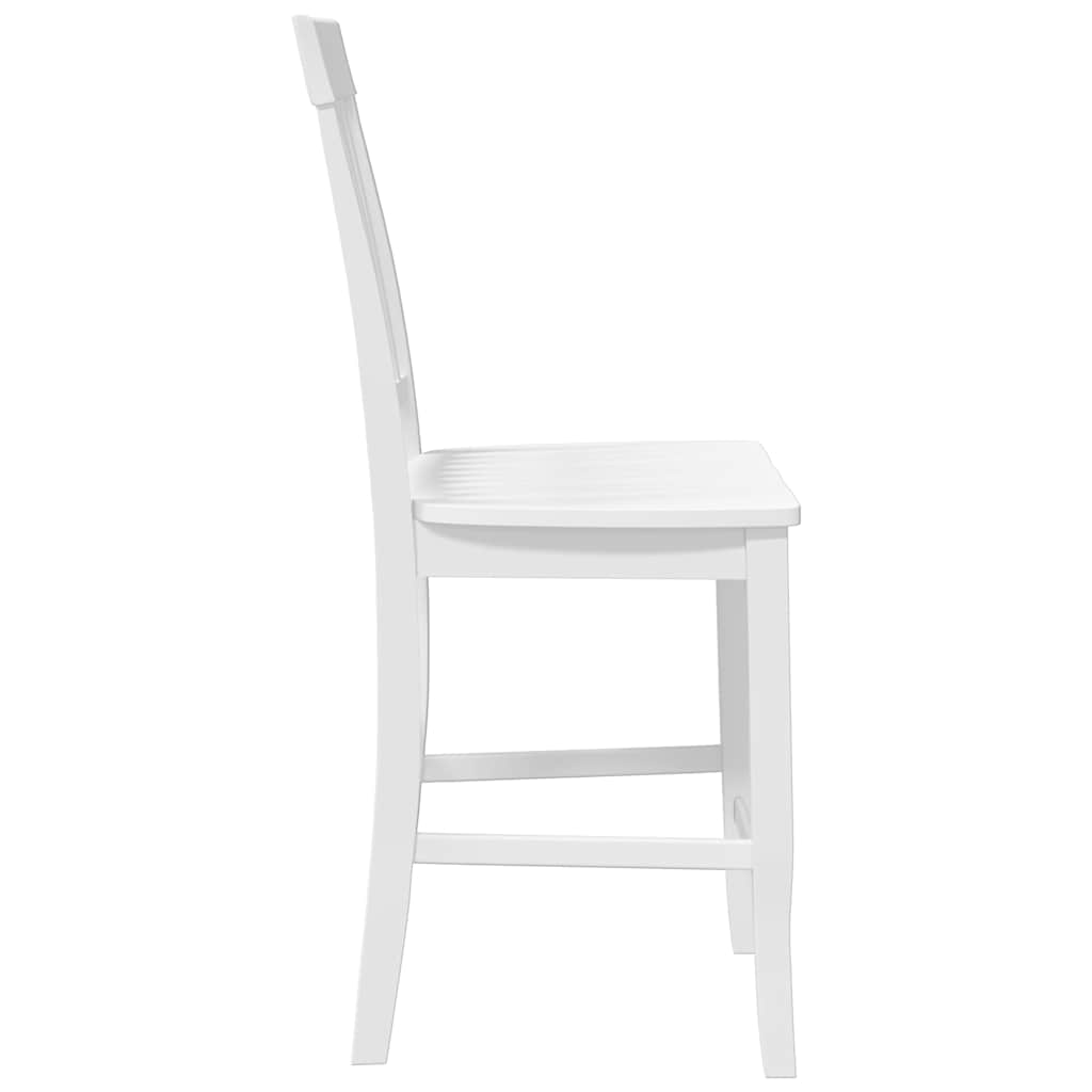 Barkrukken 2 stuks Wit Massief Hout Rubber is nu te koop bij PeponiXL, paradijselijk wonen!