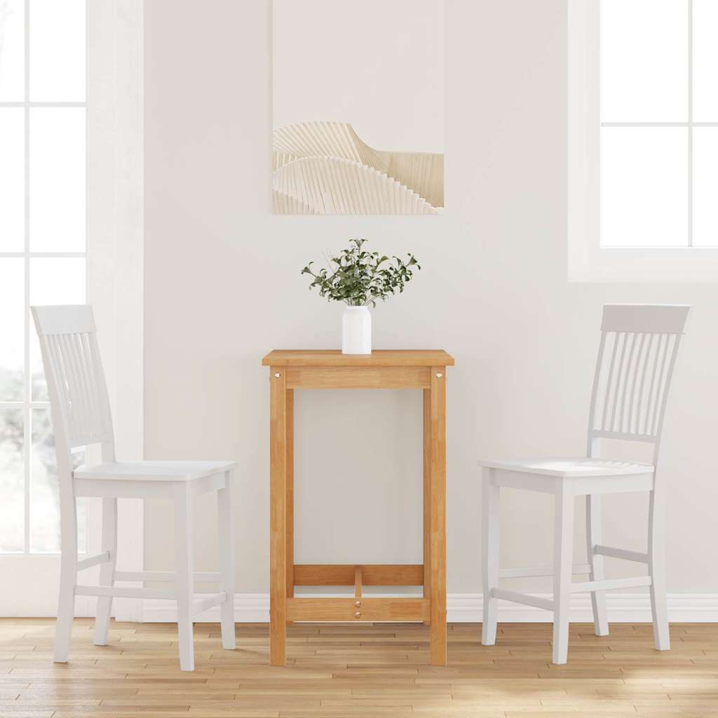 Barkrukken 2 stuks Wit Massief Hout Rubber is nu te koop bij PeponiXL, paradijselijk wonen!