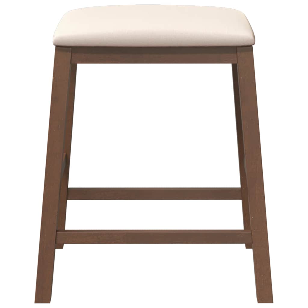 Barstoelen met kussens 2 st massief hout rubber bruin is nu te koop bij PeponiXL, paradijselijk wonen!