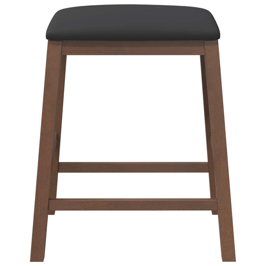 Barstoelen met kussens 2 st massief hout rubber bruin is nu te koop bij PeponiXL, paradijselijk wonen!