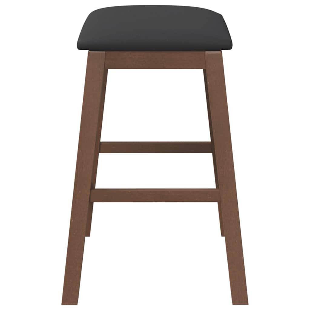 Barstoelen met kussens 2 st massief hout rubber bruin is nu te koop bij PeponiXL, paradijselijk wonen!