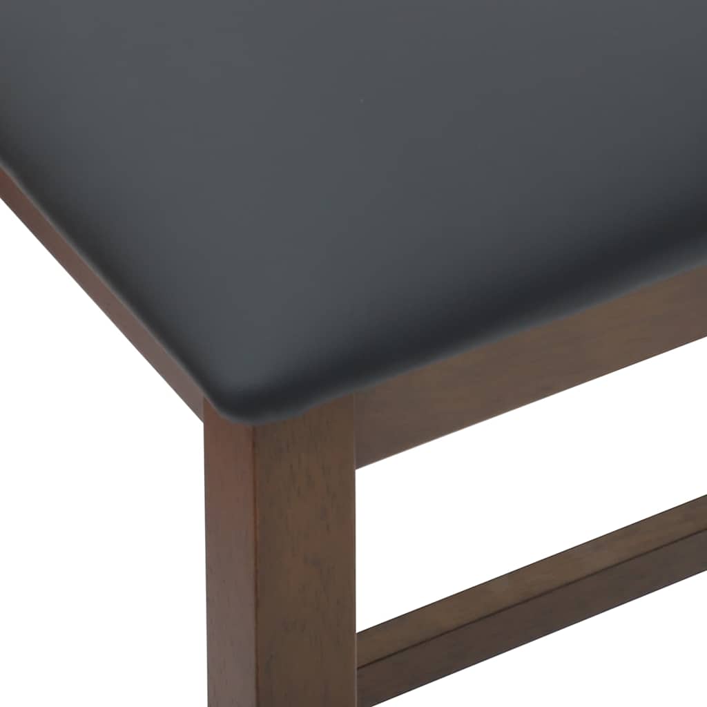 Barstoelen met kussens 2 st massief hout rubber bruin is nu te koop bij PeponiXL, paradijselijk wonen!