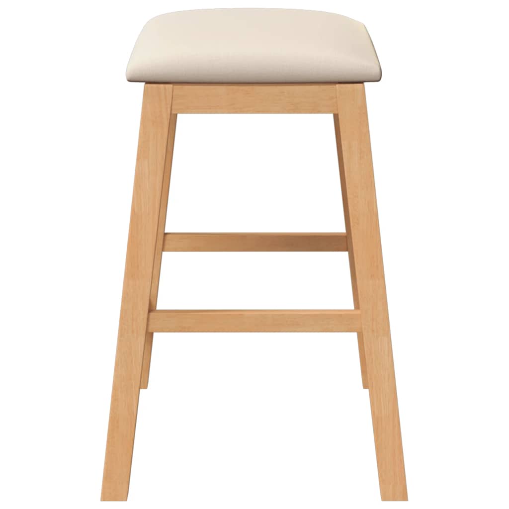 Barstoelen met kussens 2 st massief hout rubber is nu te koop bij PeponiXL, paradijselijk wonen!