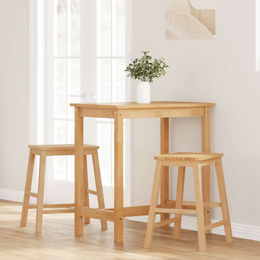 Barstoelen 2 st massief hout rubber is nu te koop bij PeponiXL, paradijselijk wonen!