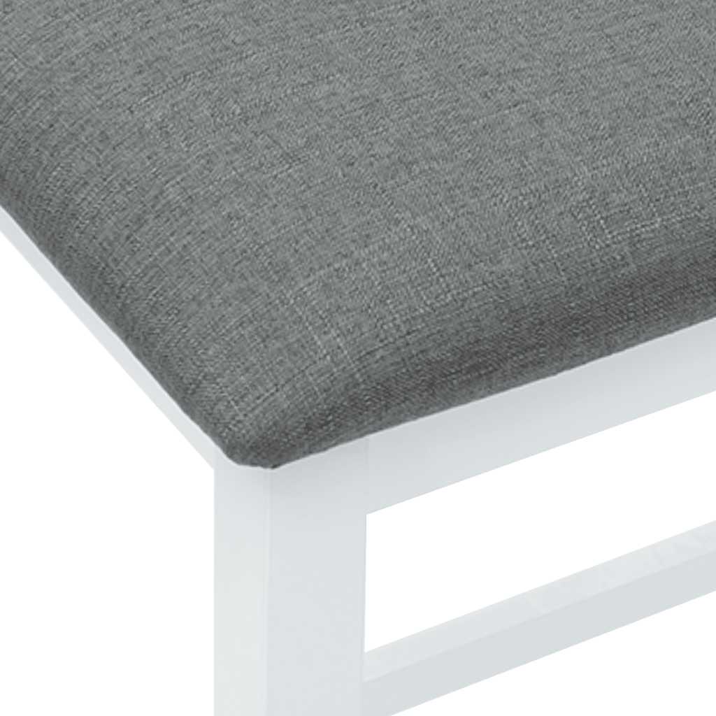Barstoelen met kussens 2 st massief hout rubber wit is nu te koop bij PeponiXL, paradijselijk wonen!