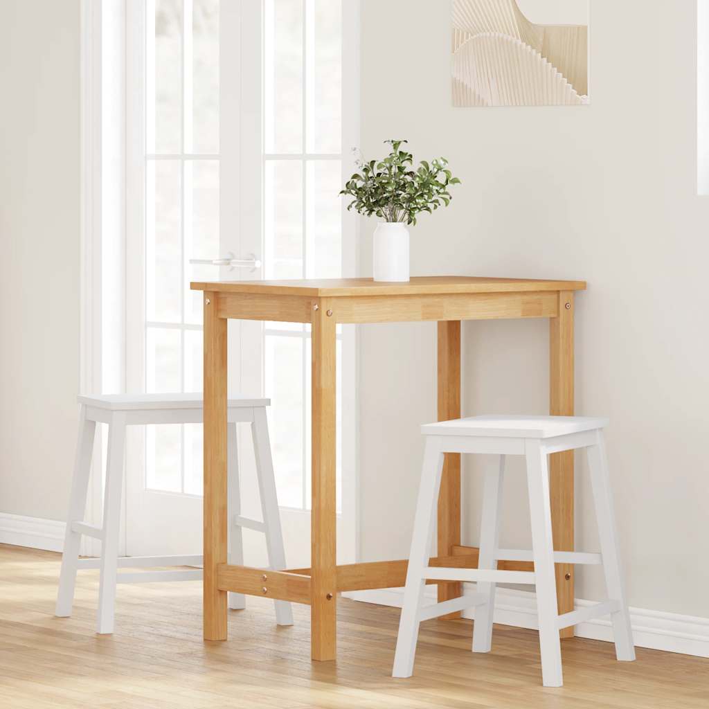 Barstoelen 2 st massief hout wit is nu te koop bij PeponiXL, paradijselijk wonen!