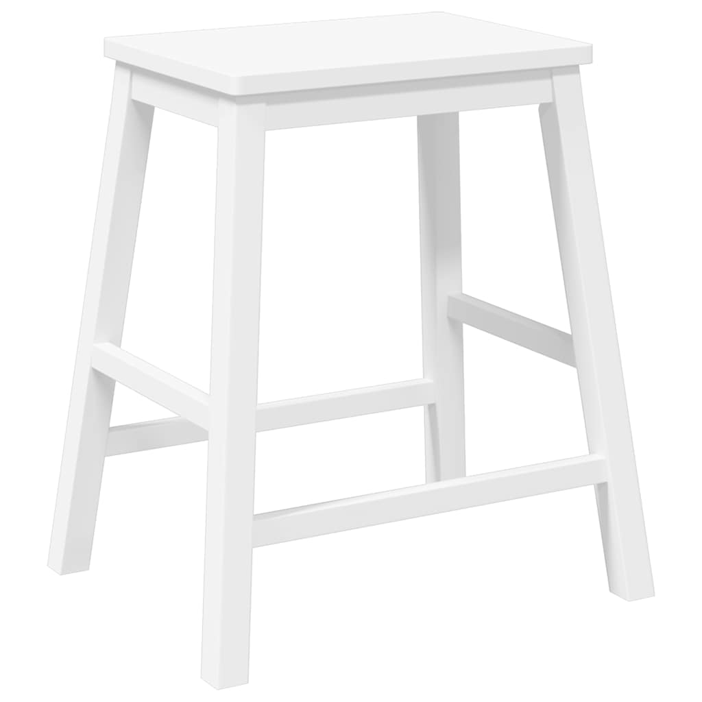 Barstoelen 2 st massief hout wit is nu te koop bij PeponiXL, paradijselijk wonen!