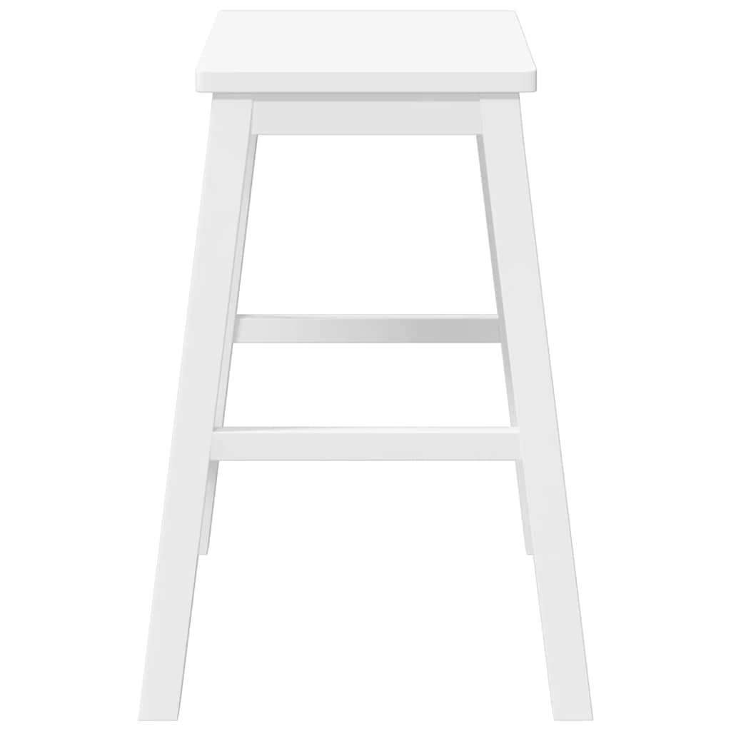 Barstoelen 2 st massief hout wit is nu te koop bij PeponiXL, paradijselijk wonen!