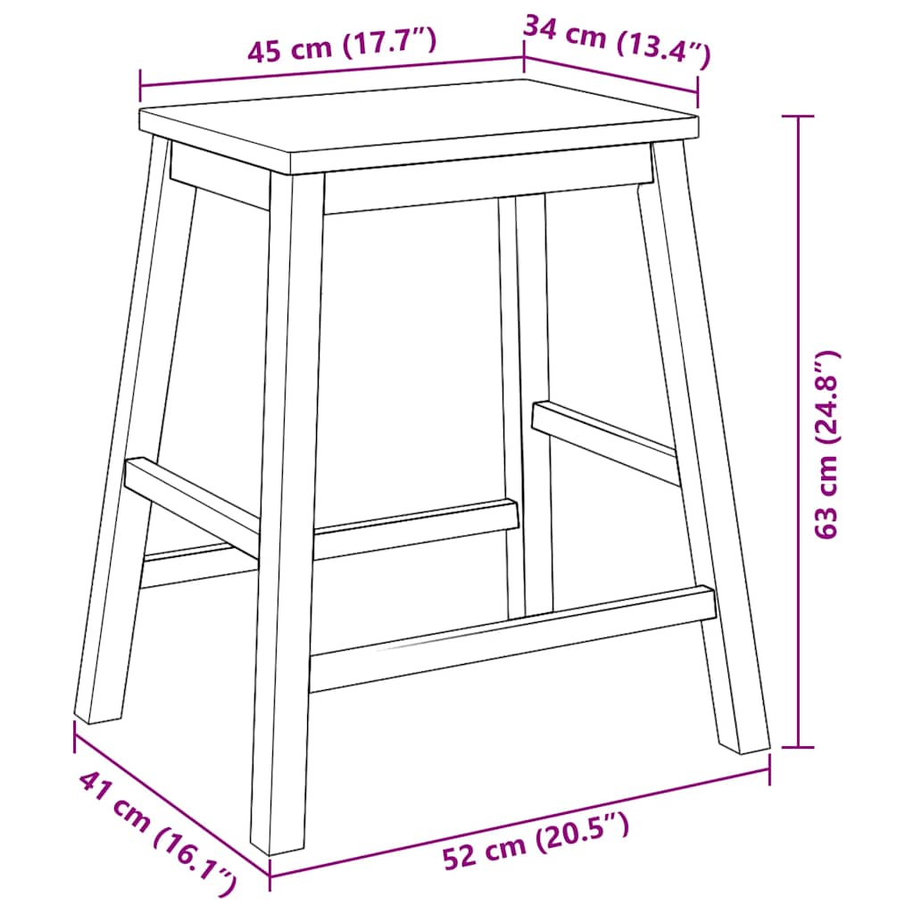 Barstoelen 2 st massief hout wit is nu te koop bij PeponiXL, paradijselijk wonen!