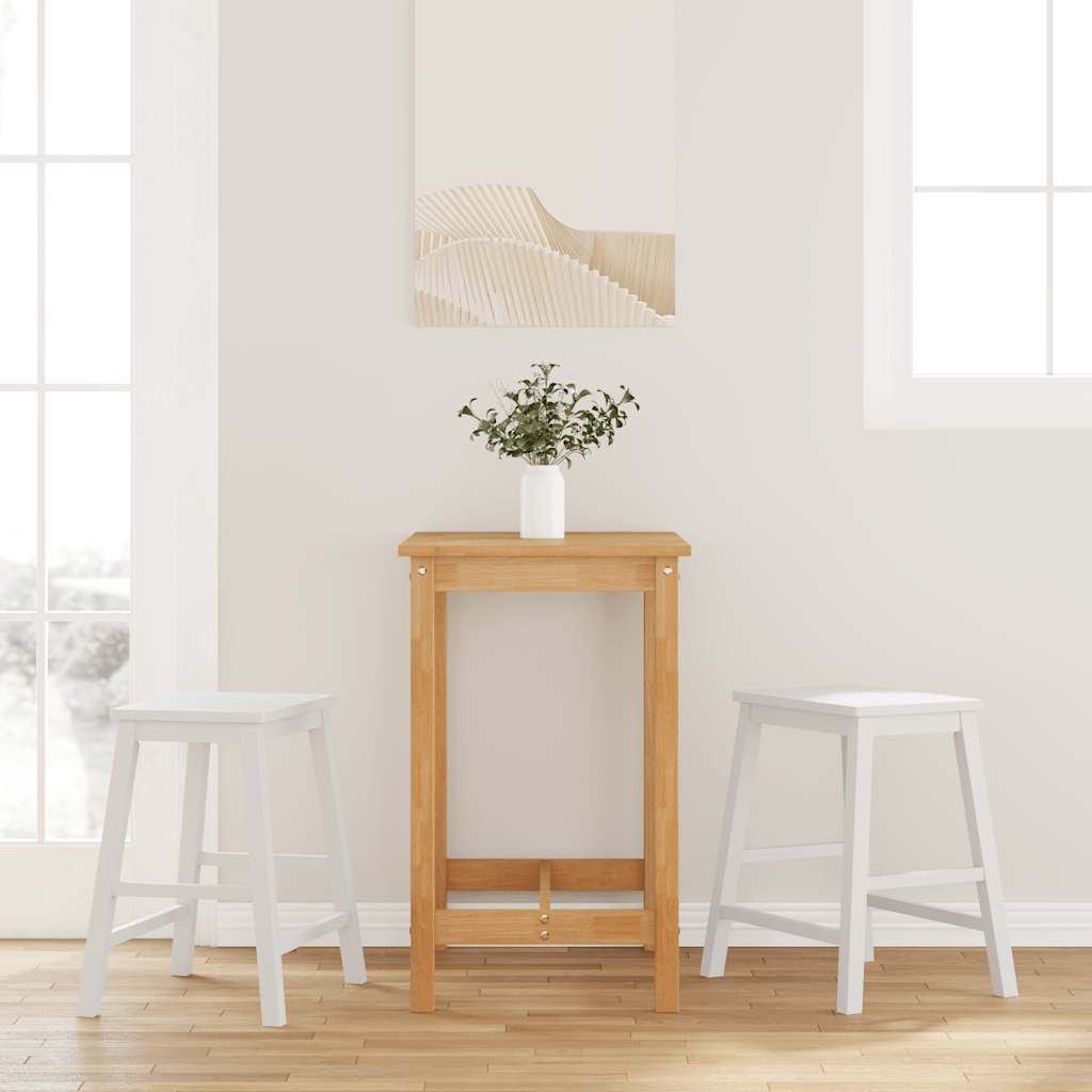 Barstoelen 2 st massief hout wit is nu te koop bij PeponiXL, paradijselijk wonen!