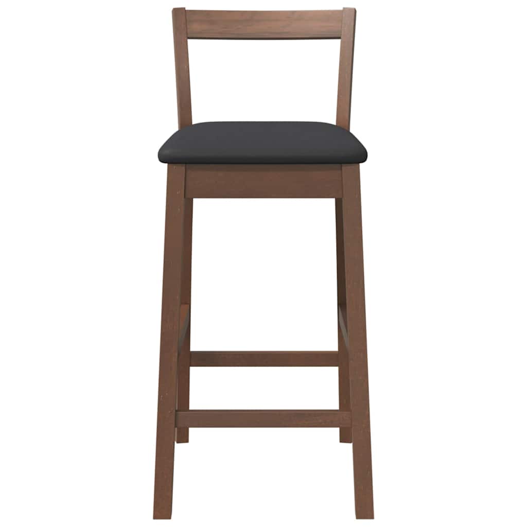 Barkrukken met kussens 2 stuks Bruin massief hout rubber is nu te koop bij PeponiXL, paradijselijk wonen!