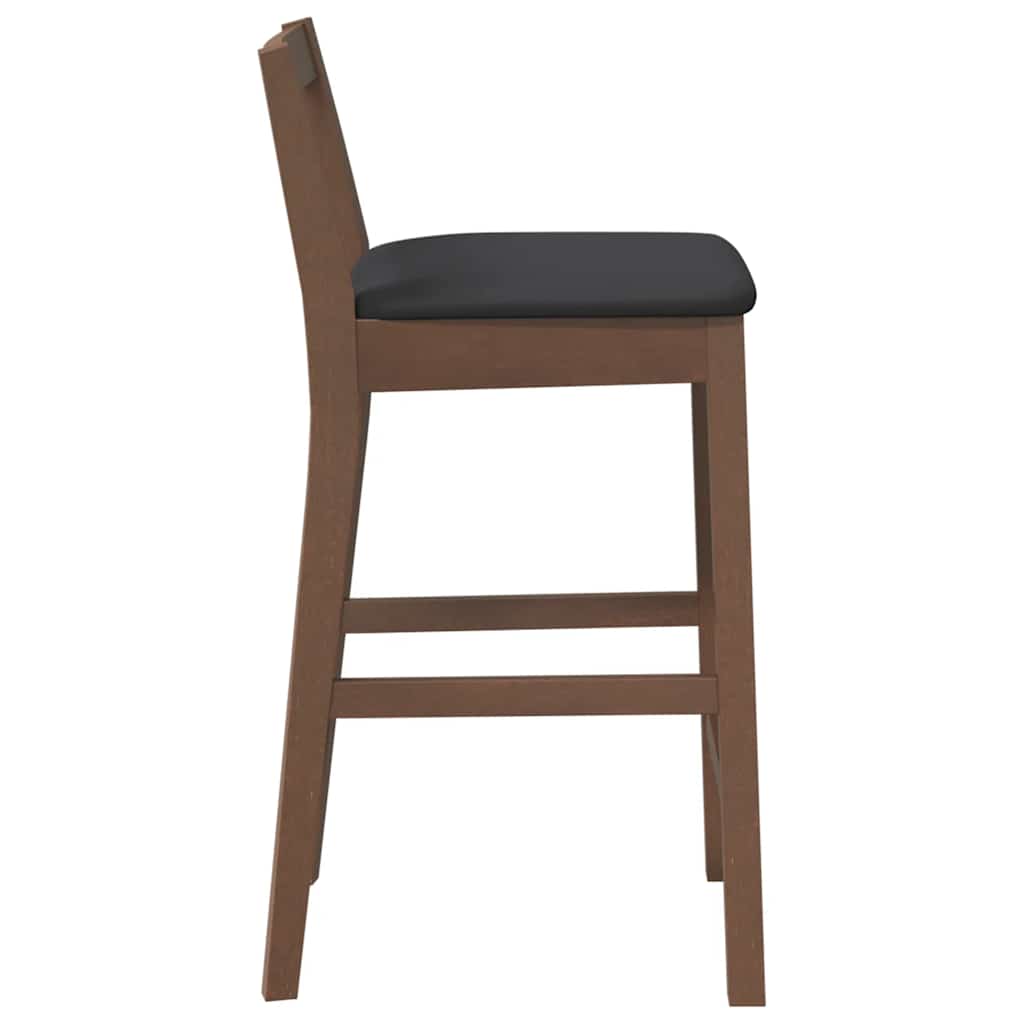 Barkrukken met kussens 2 stuks Bruin massief hout rubber is nu te koop bij PeponiXL, paradijselijk wonen!