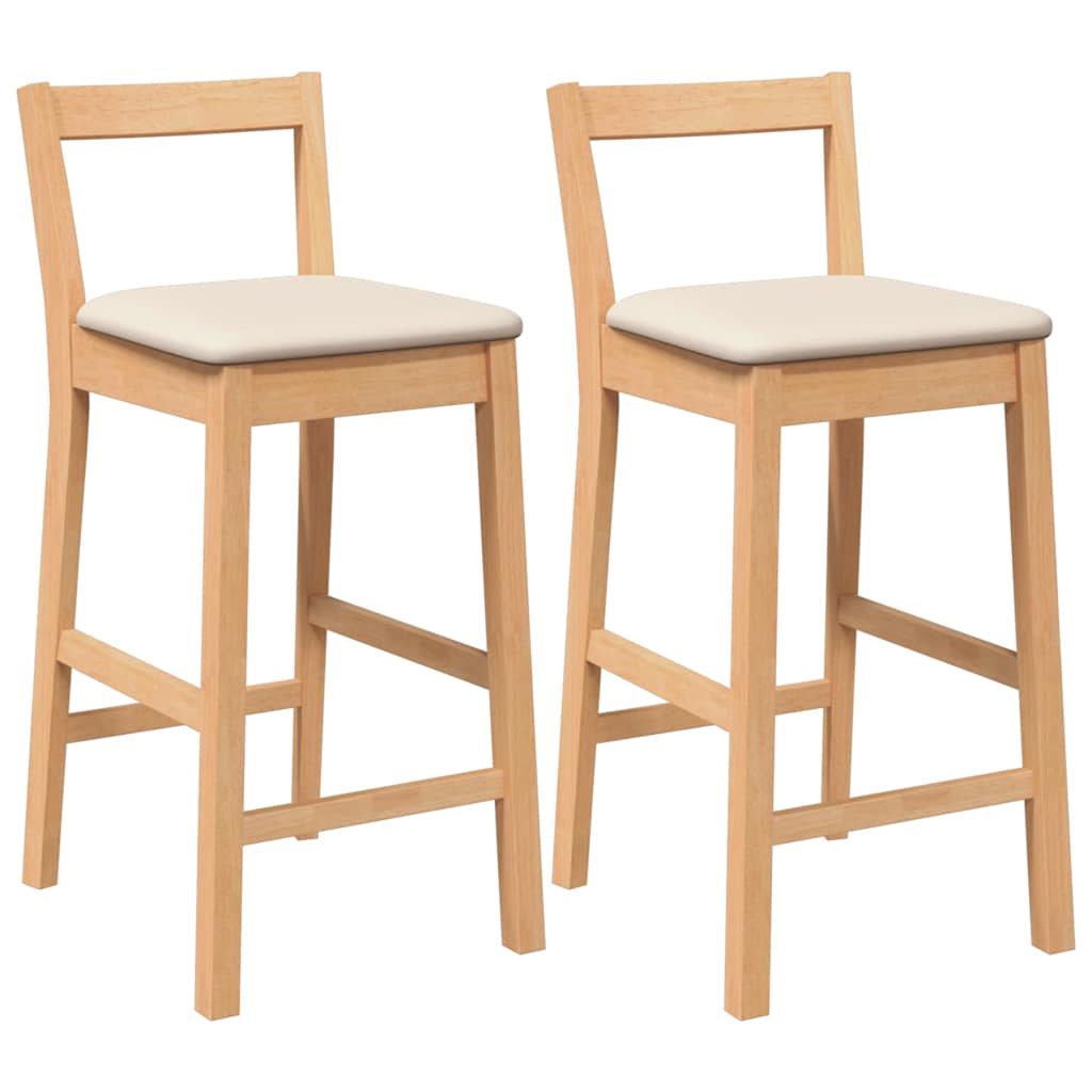 Barkrukken met kussens 2 stuks natuurlijk massief hout rubber is nu te koop bij PeponiXL, paradijselijk wonen!