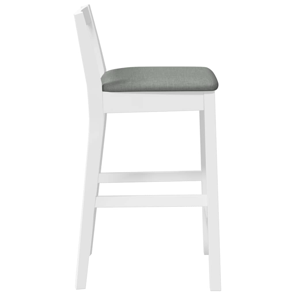 Barkrukken met kussens 2 stuks wit massief hout rubber is nu te koop bij PeponiXL, paradijselijk wonen!