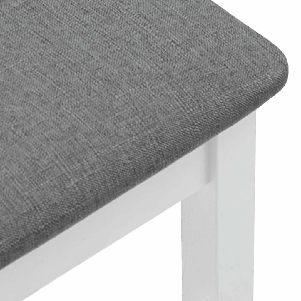 Barkrukken met kussens 2 stuks wit massief hout rubber is nu te koop bij PeponiXL, paradijselijk wonen!